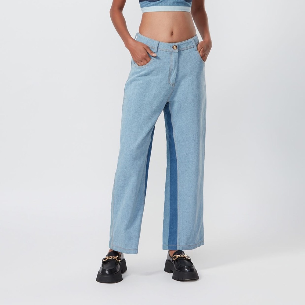 Saaksha & Kinni Two Tone High Waist Jeans
